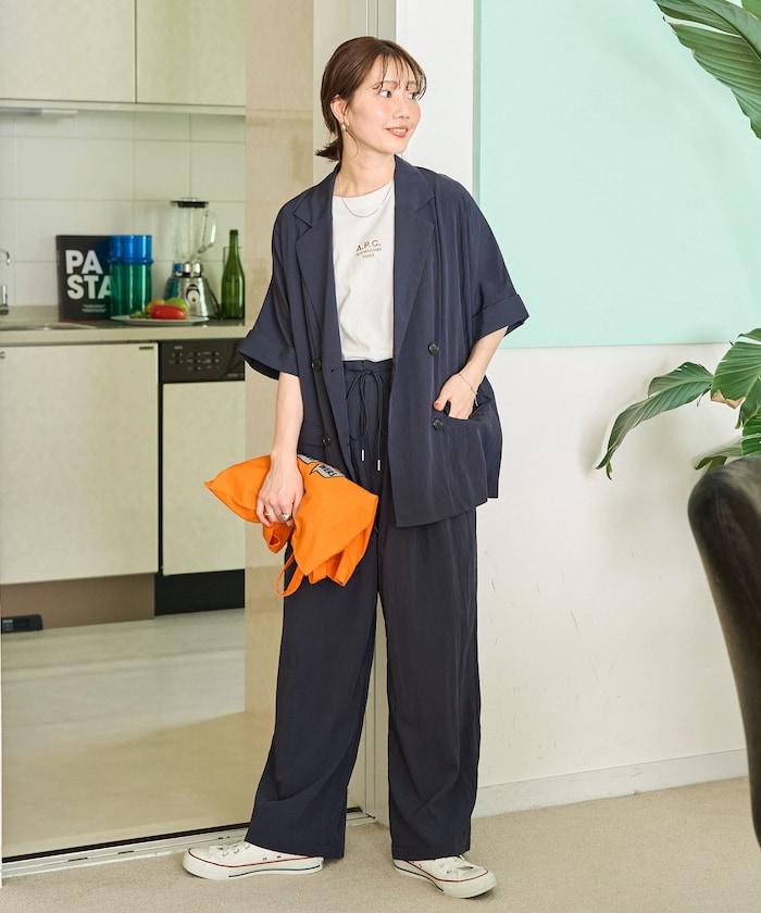 Nylon皺感褶襉褲子