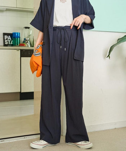 Nylon皺感褶襉褲子