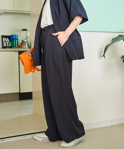 Nylon皺感褶襉褲子