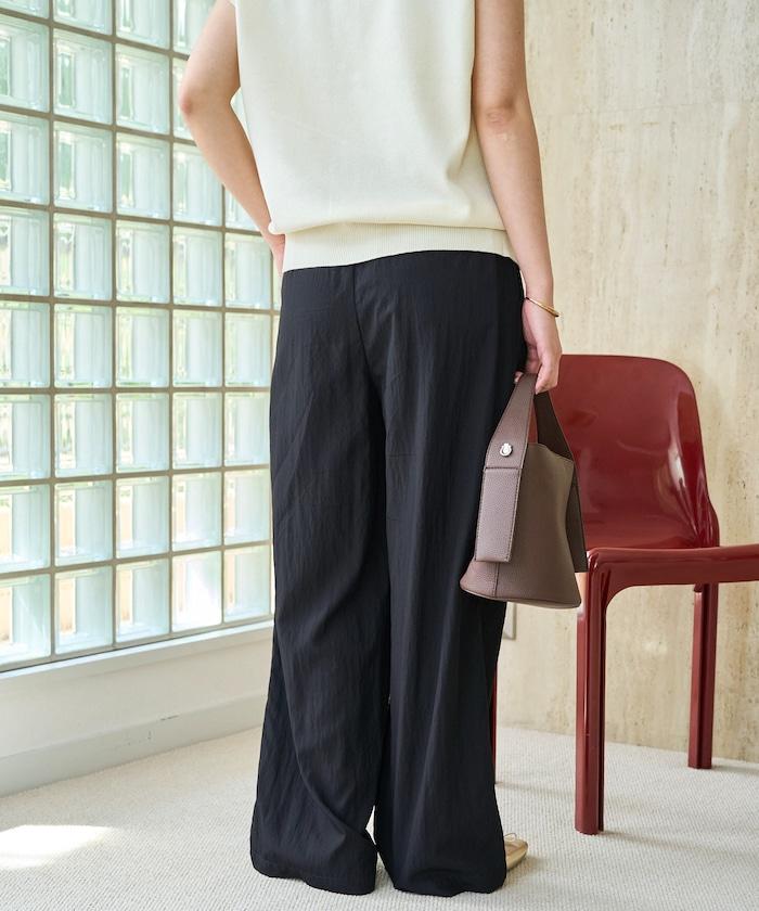 Nylon皺感褶襉褲子