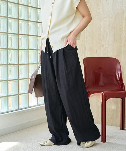 Nylon皺感褶襉褲子