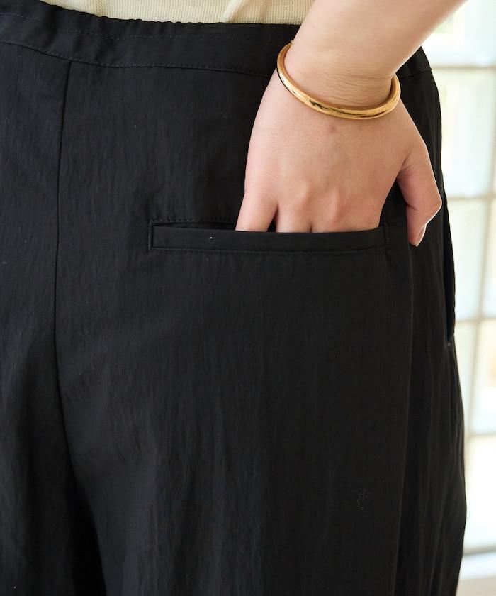 Nylon皺感褶襉褲子