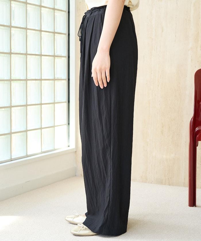 Nylon皺感褶襉褲子