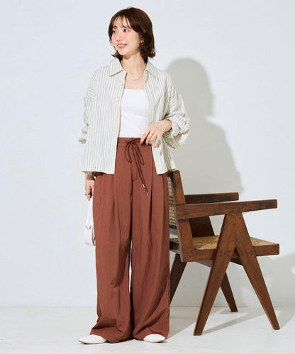 Nylon皺感褶襉褲子