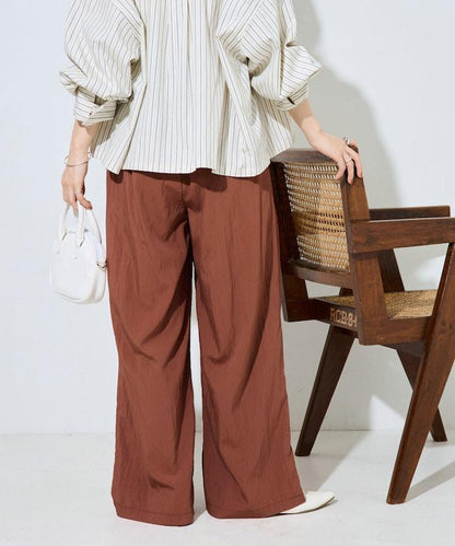 Nylon皺感褶襉褲子