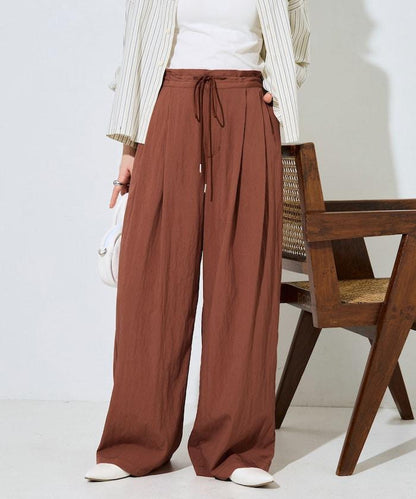 Nylon皺感褶襉褲子