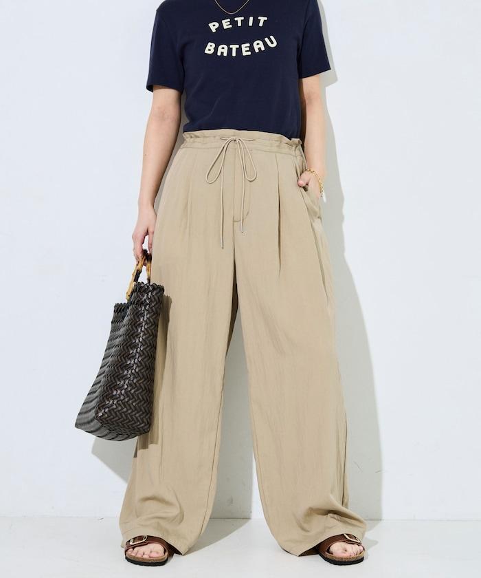 Nylon皺感褶襉褲子