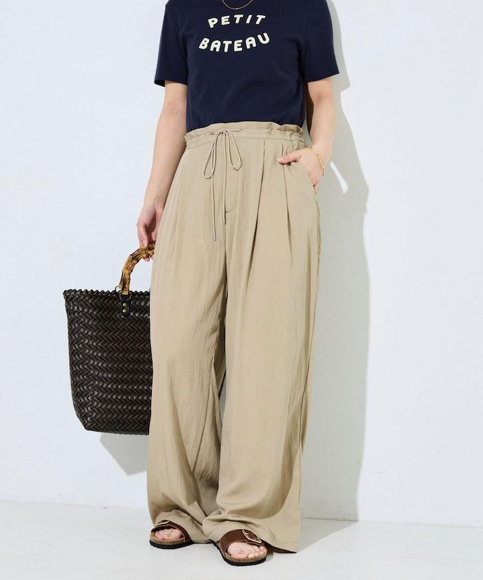 Nylon皺感褶襉褲子