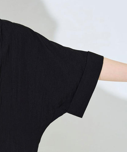 尼龍皺感面料 雙排扣設計 短袖 夾克