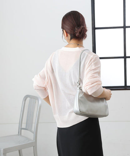 透紗 V領 針織開衫