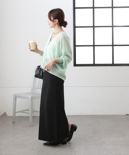 透紗 V領 針織開衫