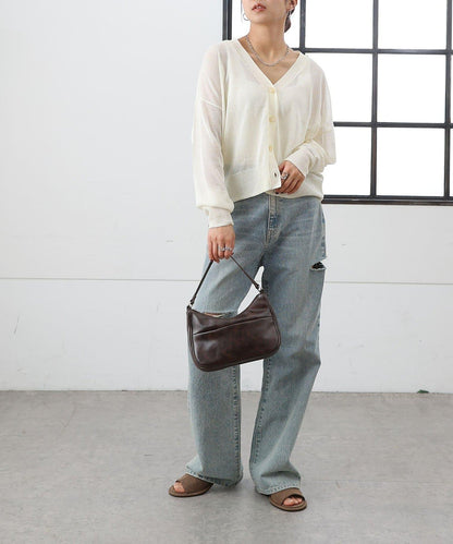 透紗 V領 針織開衫