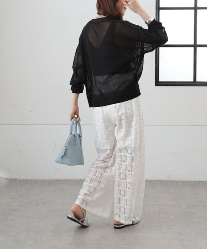 透紗 V領 針織開衫