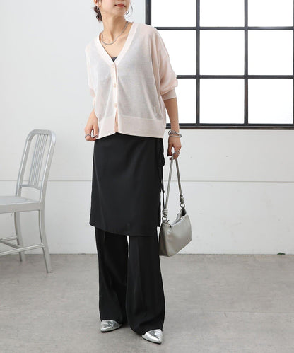 透紗 V領 針織開衫