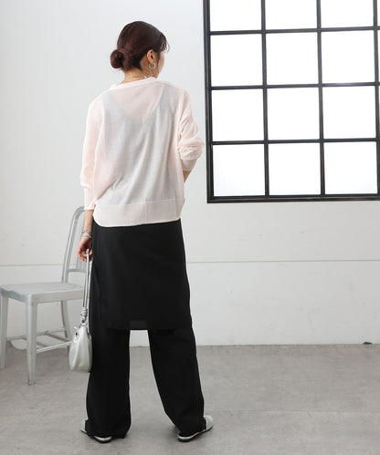 透紗 V領 針織開衫