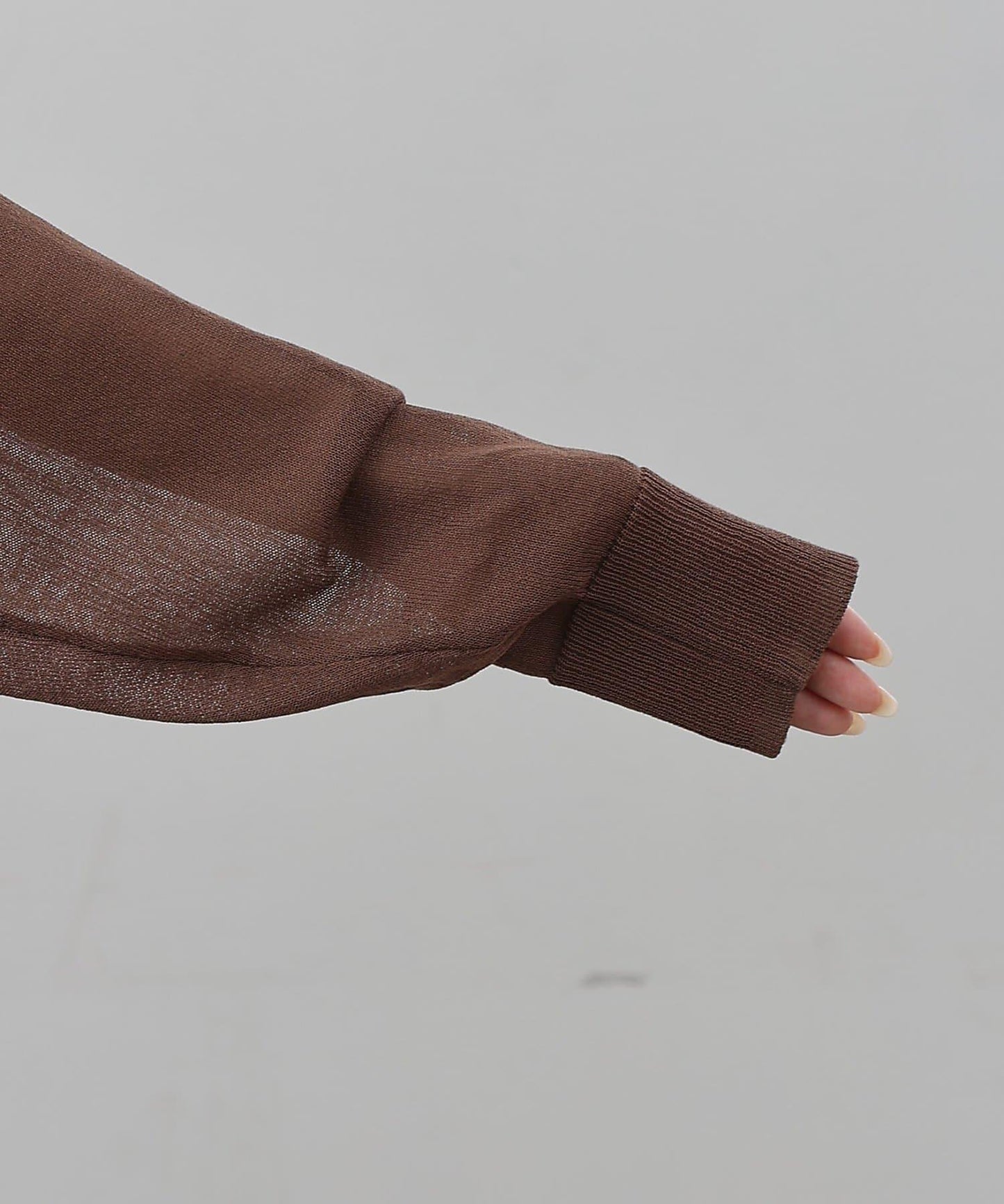 透紗 V領 針織開衫