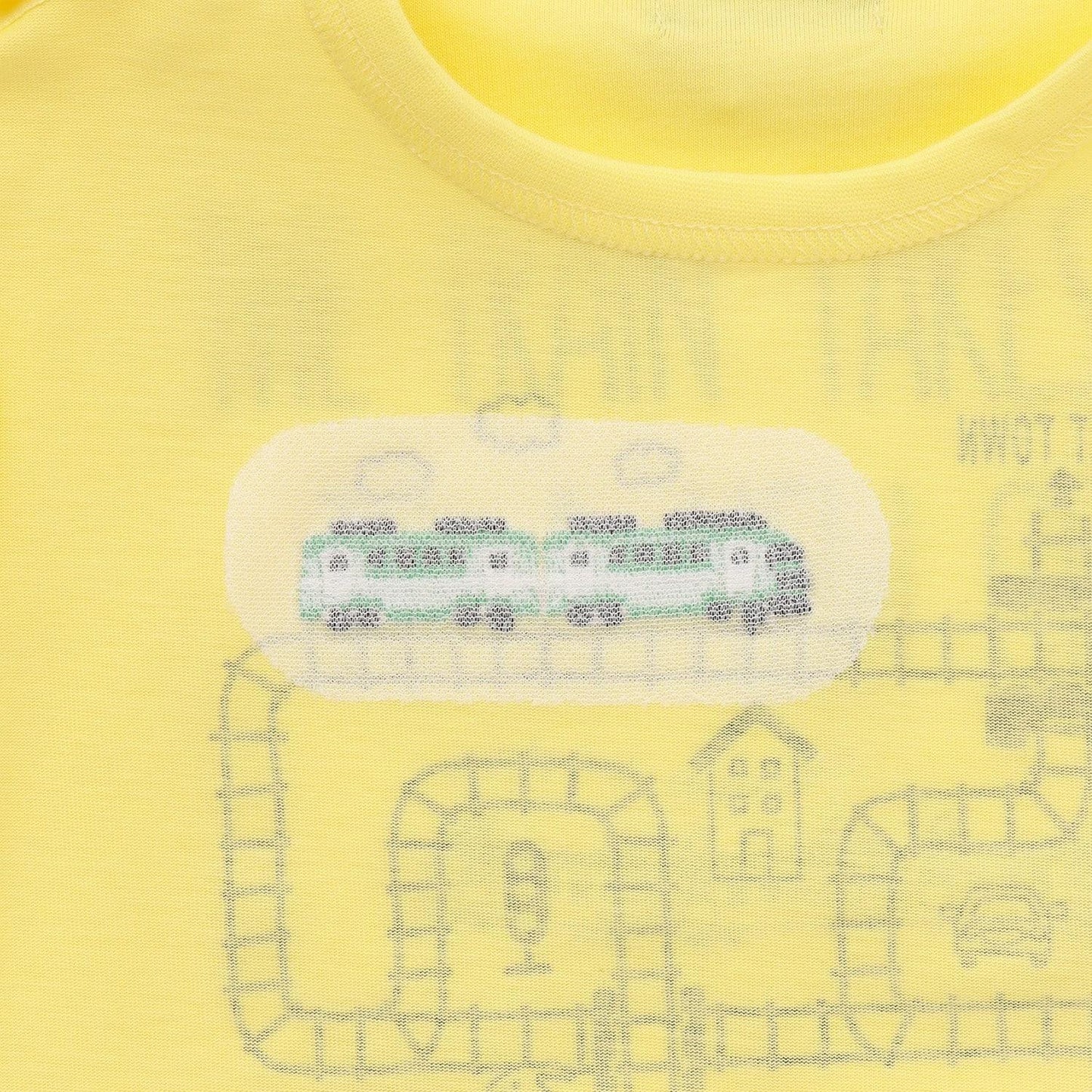 電車與軌道圖案 短袖T恤