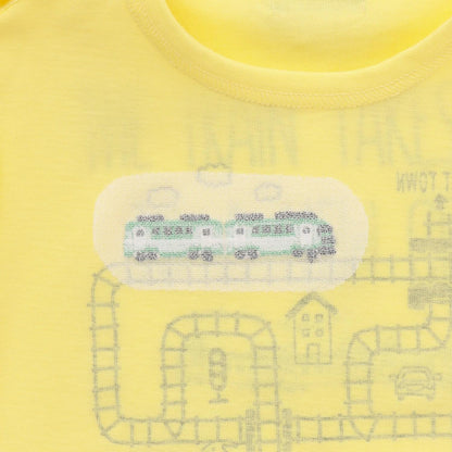 電車與軌道圖案 短袖T恤