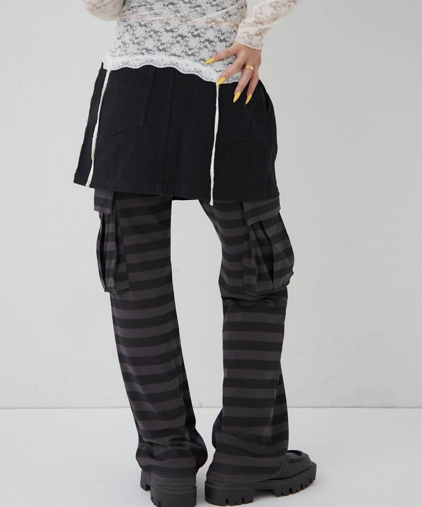 消防風軍裝圍裹半身裙