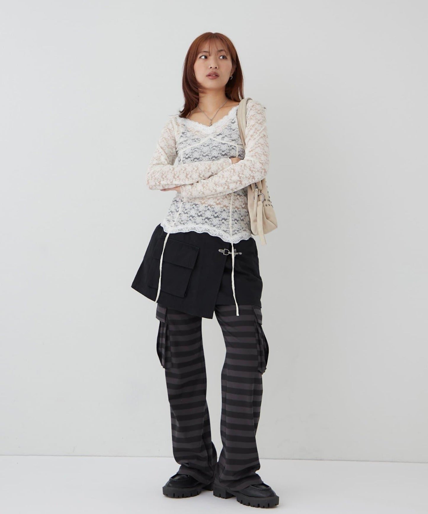 消防風軍裝圍裹半身裙