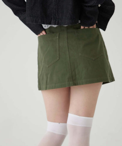 消防風軍裝圍裹半身裙