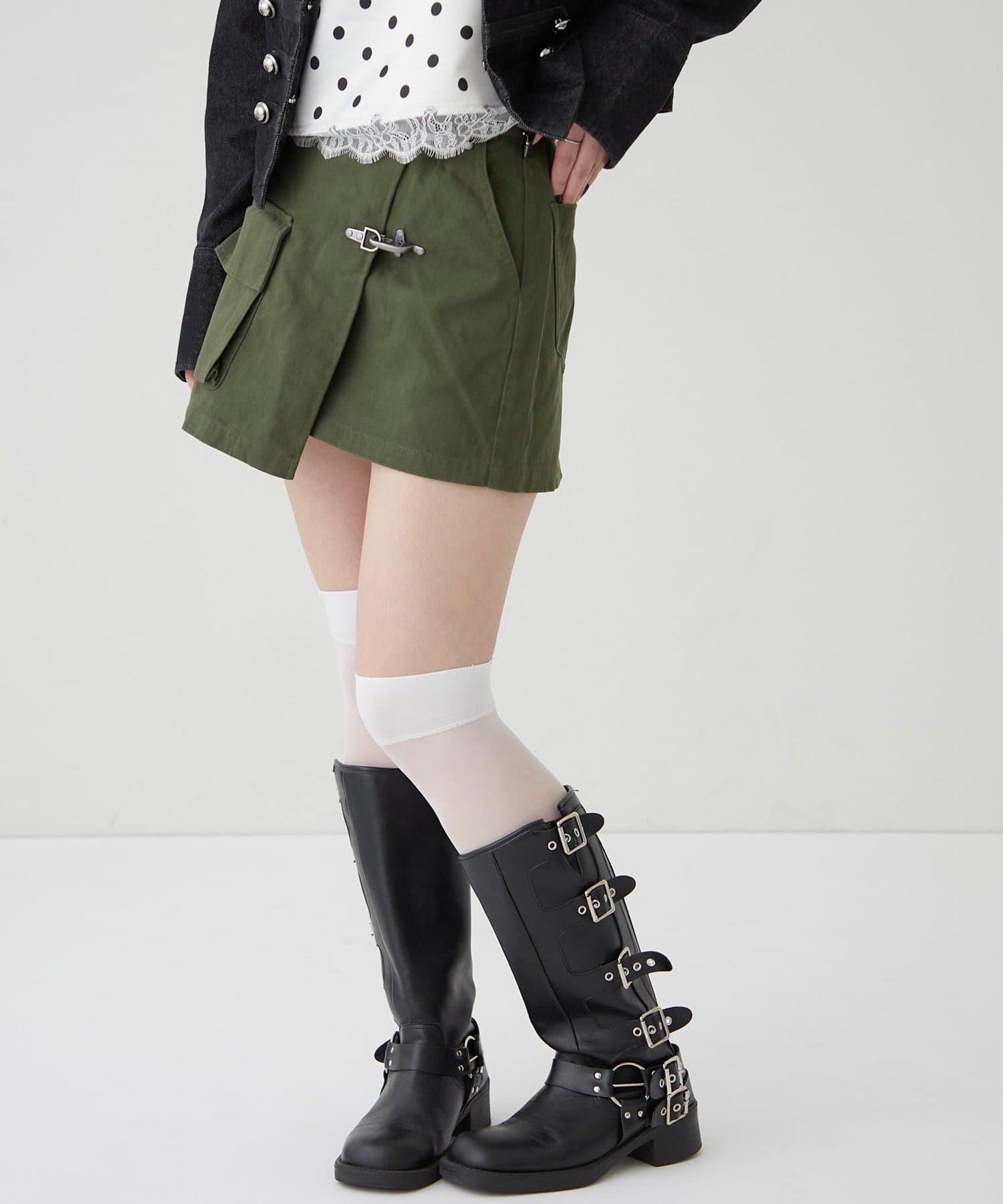 消防風軍裝圍裹半身裙