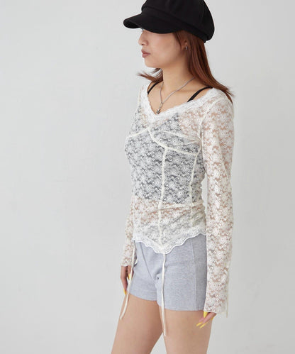 蕾絲吊帶上衣