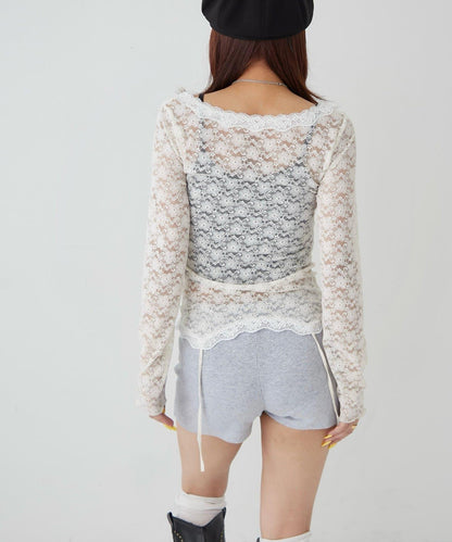 蕾絲吊帶上衣