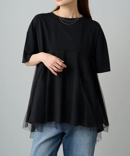 網紗拼接 《リバイバル》 Du noir T恤（網店限定）