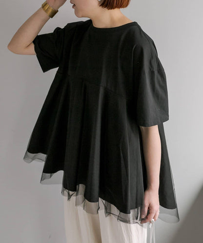 網紗拼接 《リバイバル》 Du noir T恤（網店限定）