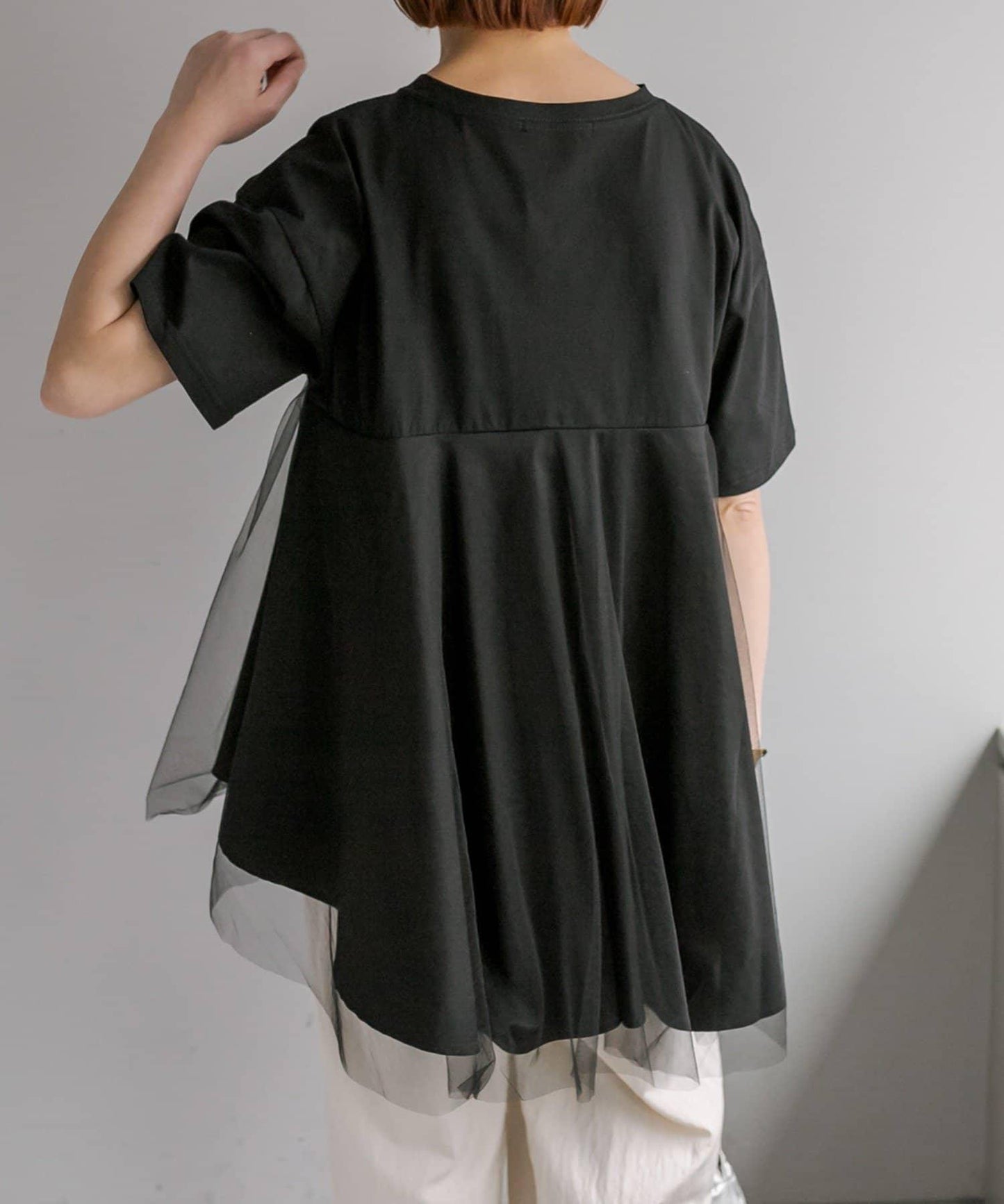 網紗拼接 《リバイバル》 Du noir T恤（網店限定）