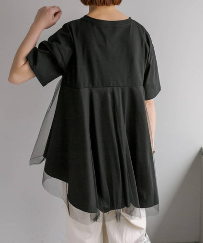 網紗拼接 《リバイバル》 Du noir T恤（網店限定）