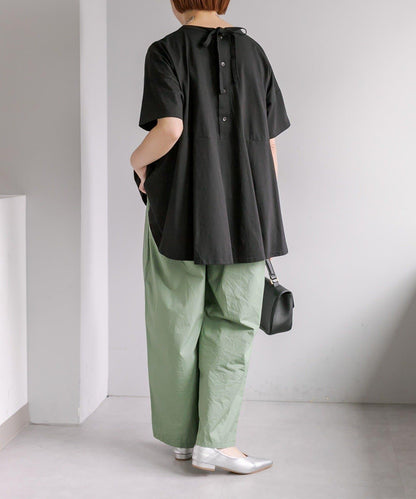 《リバイバル》 【/Du noir】 後蝴蝶結荷葉擺T恤