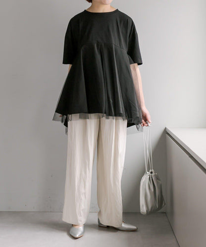 網紗拼接 《リバイバル》 Du noir T恤（網店限定）