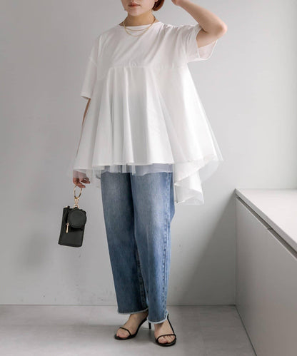 網紗拼接 《リバイバル》 Du noir T恤（網店限定）