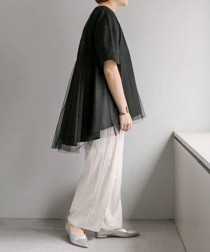 網紗拼接 《リバイバル》 Du noir T恤（網店限定）