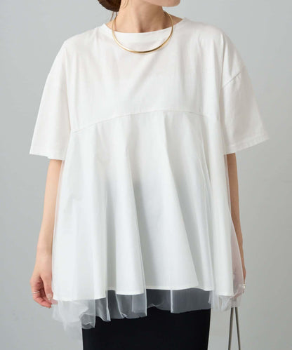 網紗拼接 《リバイバル》 Du noir T恤（網店限定）