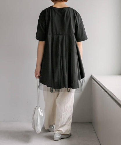 網紗拼接 《リバイバル》 Du noir T恤（網店限定）