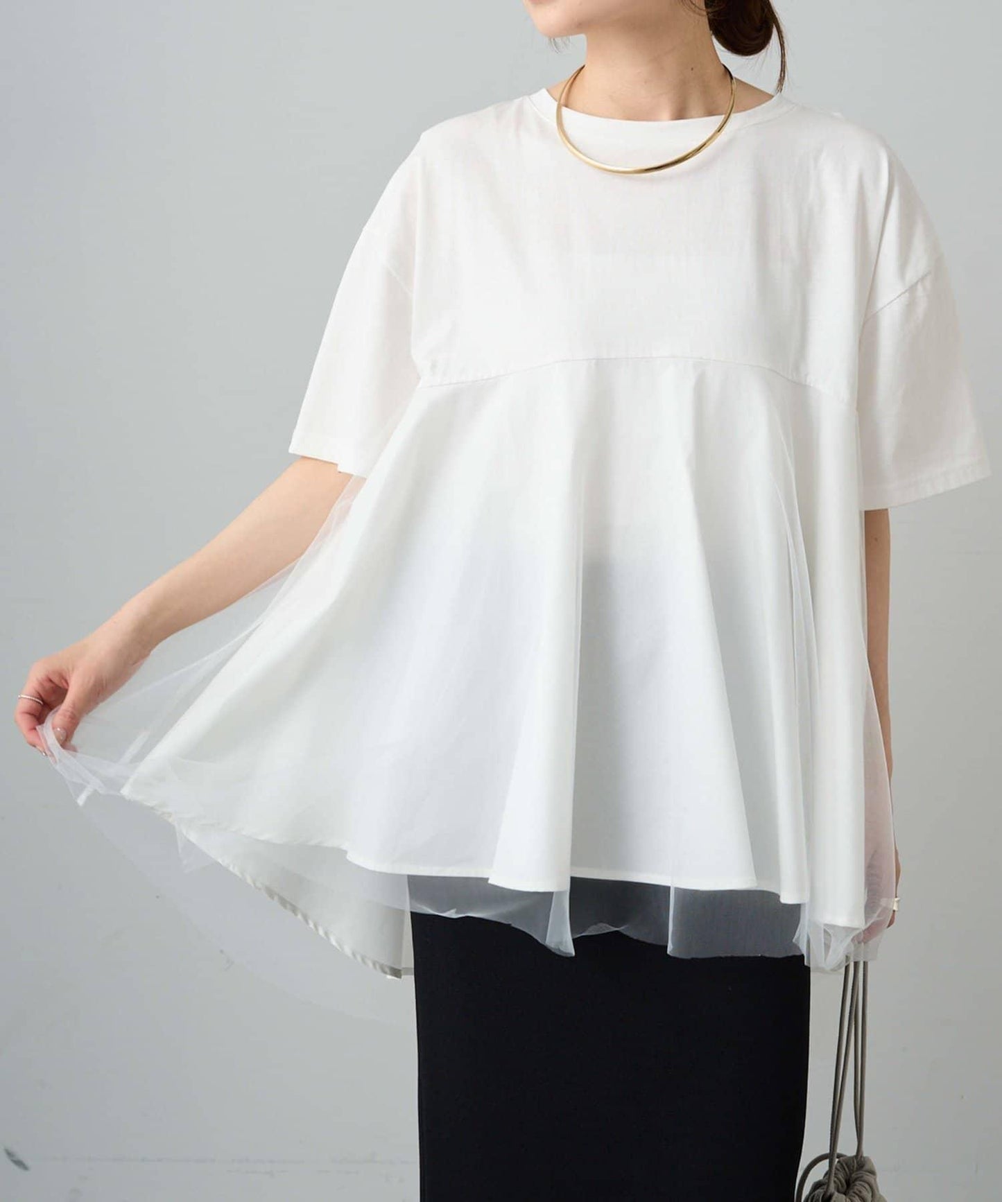 網紗拼接 《リバイバル》 Du noir T恤（網店限定）