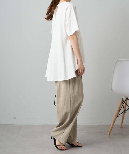 《リバイバル》 【/Du noir】 後蝴蝶結荷葉擺T恤