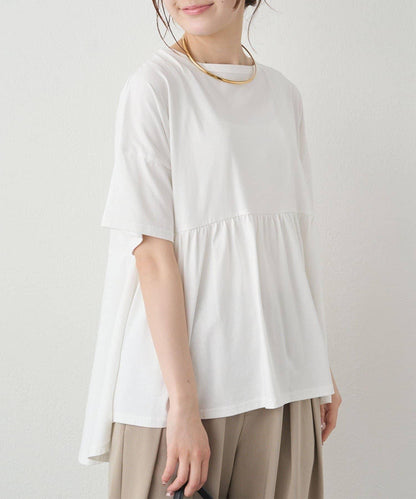 《リバイバル》 【/Du noir】 後蝴蝶結荷葉擺T恤