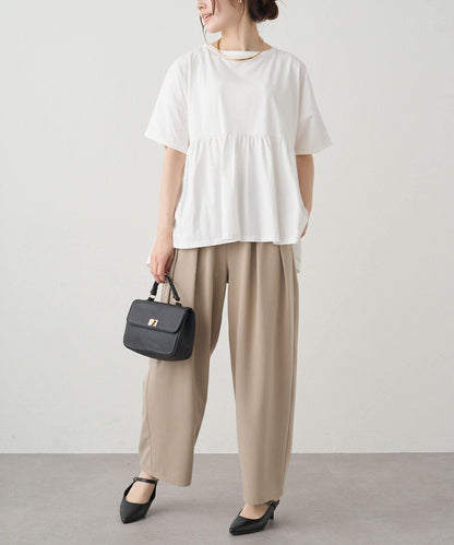 《リバイバル》 【/Du noir】 後蝴蝶結荷葉擺T恤