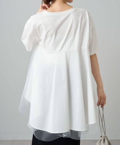 網紗拼接 《リバイバル》 Du noir T恤（網店限定）