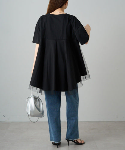 網紗拼接 《リバイバル》 Du noir T恤（網店限定）