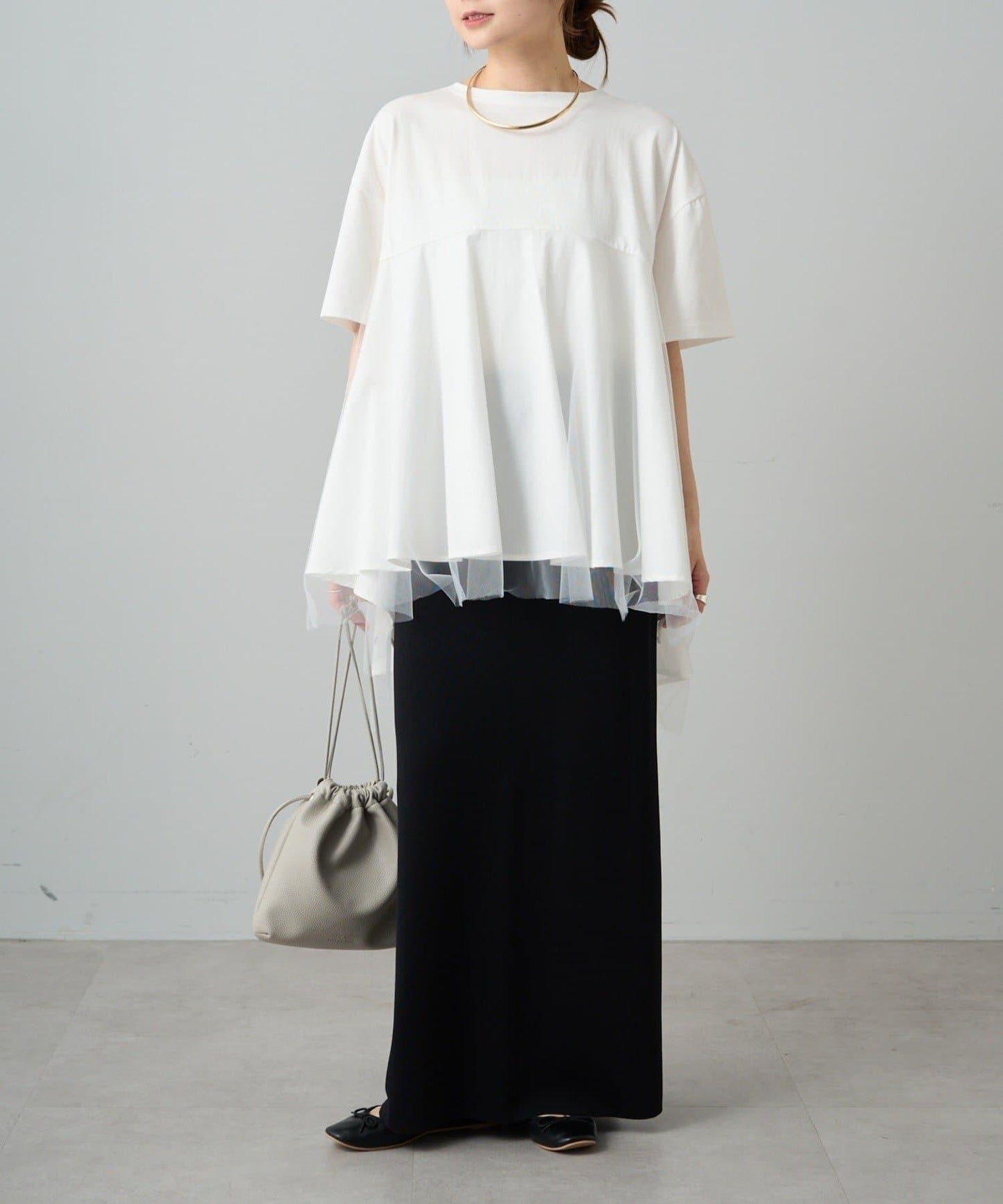 網紗拼接 《リバイバル》 Du noir T恤（網店限定）