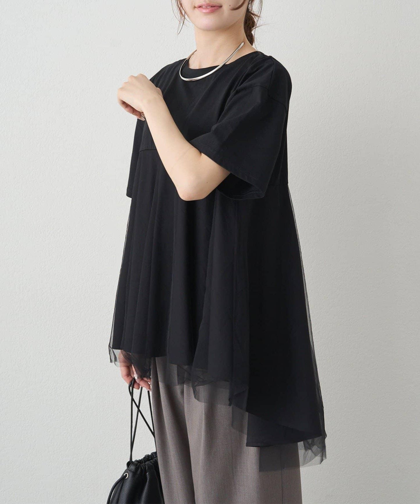 網紗拼接 《リバイバル》 Du noir T恤（網店限定）