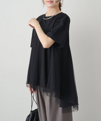 網紗拼接 《リバイバル》 Du noir T恤（網店限定）