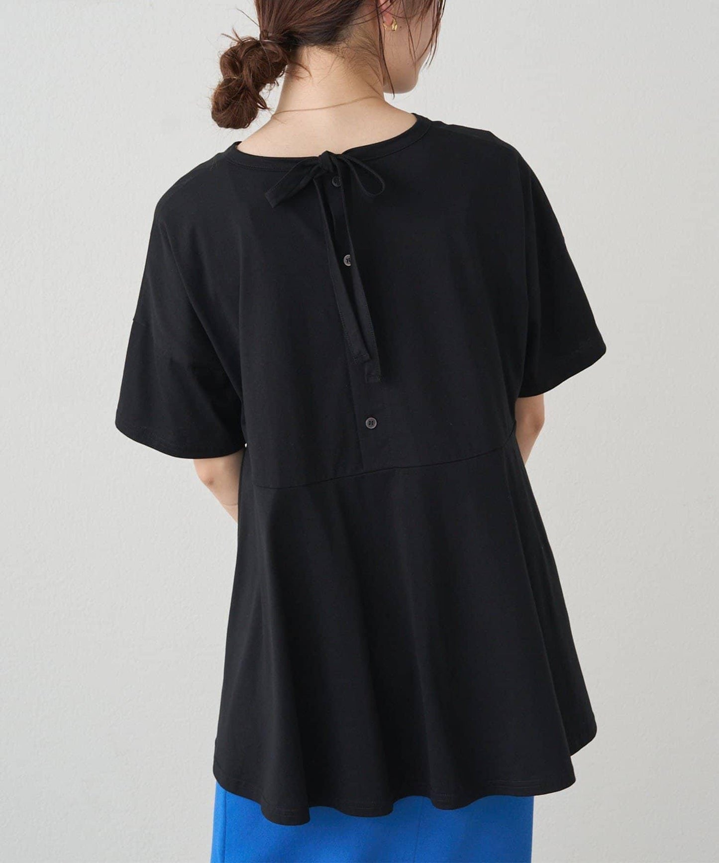 《リバイバル》 【/Du noir】 後蝴蝶結荷葉擺T恤