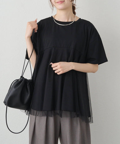 網紗拼接 《リバイバル》 Du noir T恤（網店限定）