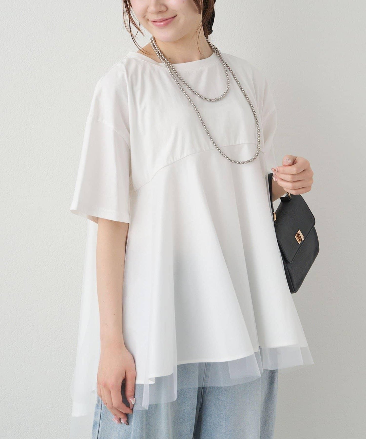 網紗拼接 《リバイバル》 Du noir T恤（網店限定）